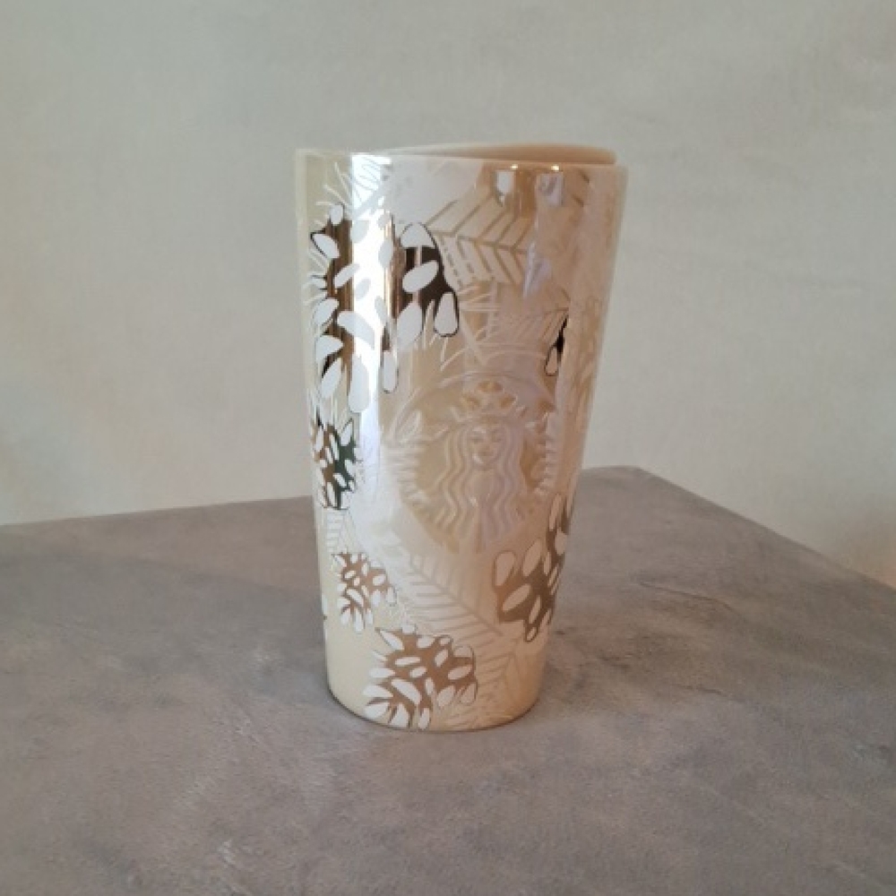 Starbucks Ceramic Pinecone Tumbler-12 FL Oz.-Like New!